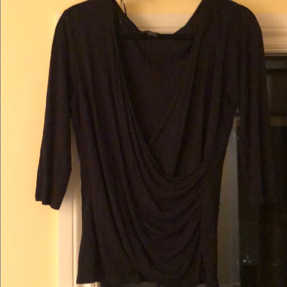 Black H&M wrap top cotton